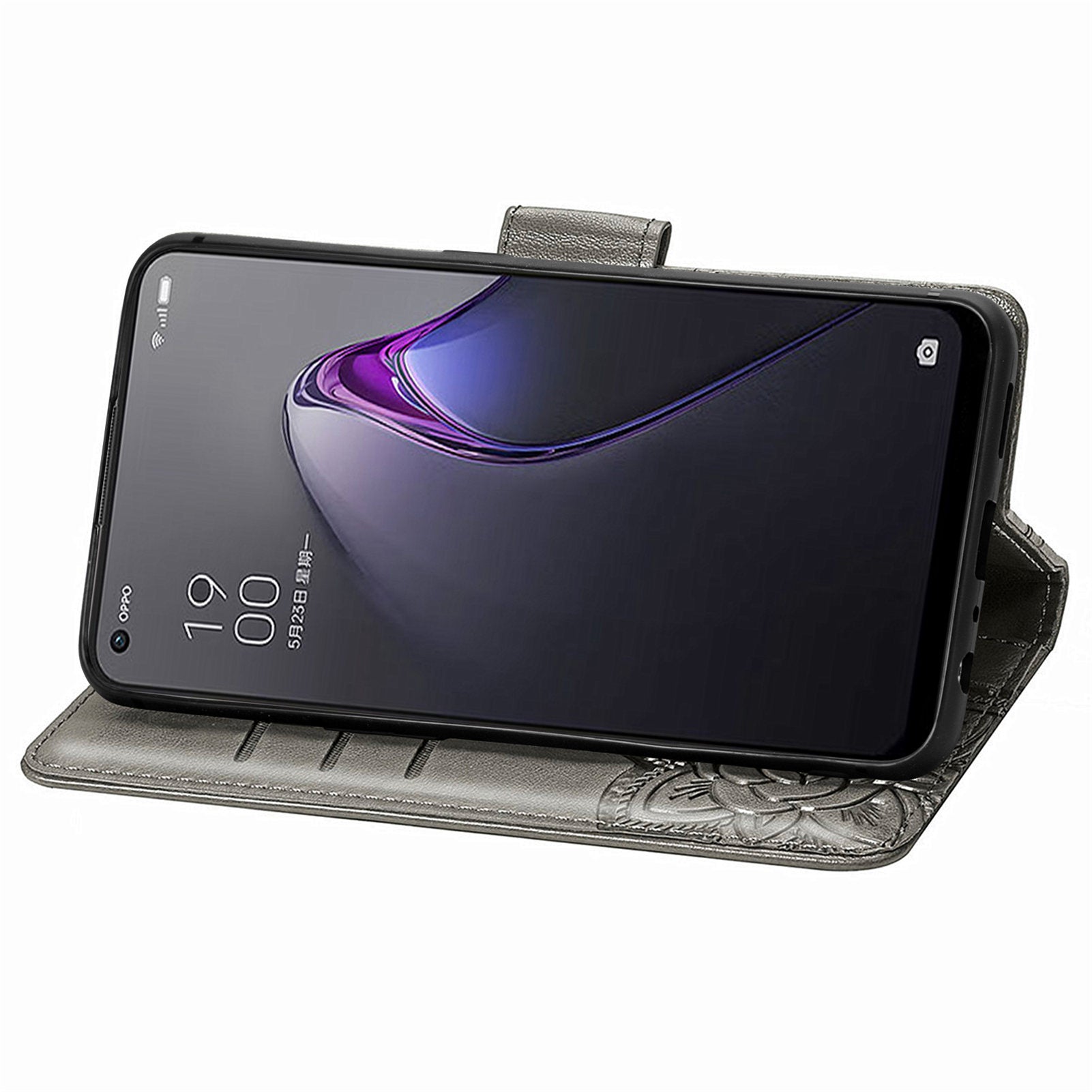 For Oppo Reno8 5G (Global Version) PU Leather Anti-drop Phone Case Foldable Stand Imprinted Butterfly Pattern Flip Phone Wallet Cover For Oppo Reno8 5G (Global Version) PU Leather Anti-drop Phone Case Foldable Stand Imprinted Butterfly Pattern Flip Phone Wallet Cover